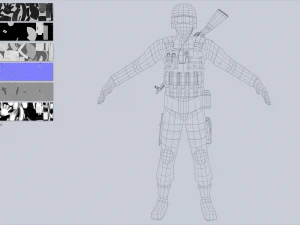 Military Character collection 3D Model