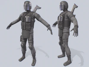 Military Character collection 3D Model