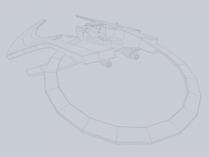 Scifi patrol vehicle Model 3D