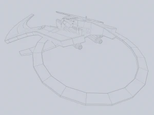 Scifi patrol vehicle 3D Model