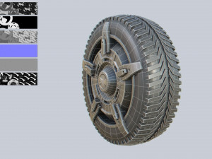 Scifi wheel 3D Model