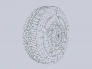 Scifi wheel 3D Model