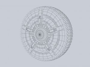 Scifi wheel 3D Model