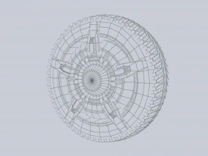 Scifi wheel 3D Model