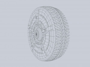 Scifi wheel 3D Model