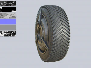 Scifi wheel 3D Model