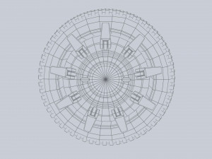 Scifi wheel 3D Model