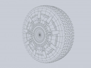 Scifi wheel 3D Model