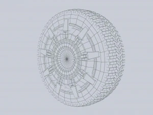 Scifi wheel 3D Model