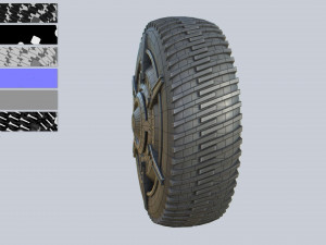 Scifi wheel 3D Model