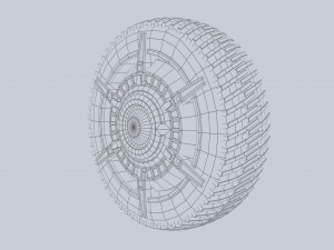 Scifi wheel 3D Model