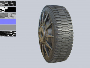 Scifi wheel 3D Model