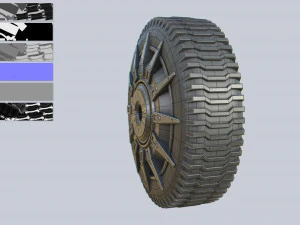Scifi wheel 3D Model