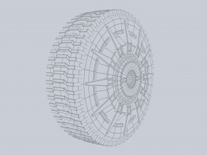 Scifi wheel 3D Model