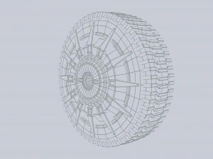 Scifi wheel 3D Model
