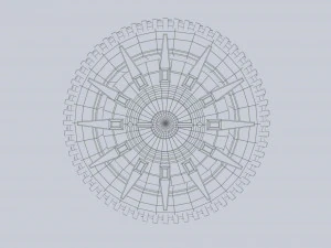 Scifi wheel 3D Model