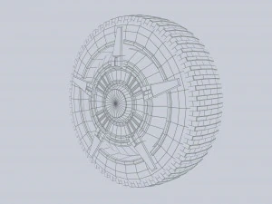Scifi wheel 3D Model