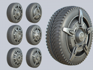 Scifi wheel collection Modelo 3D