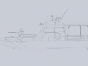 Maritime patrol vehicle 3D Model