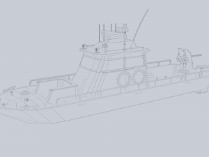 Maritime patrol vehicle 3D Model