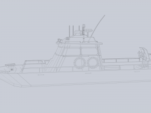 Maritime patrol vehicle 3D Model