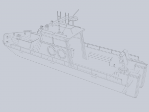 Maritime patrol vehicle 3D Model