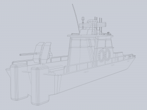 Maritime patrol vehicle 3D Model