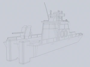 Maritime patrol vehicle 3D Model