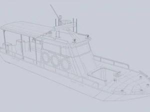 Maritime patrol vehicle 3D Model