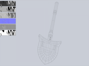 Combat shovel Model 3D