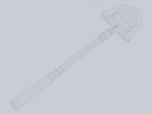 Combat shovel Model 3D