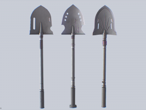 Combat shovel collection 3D Модель