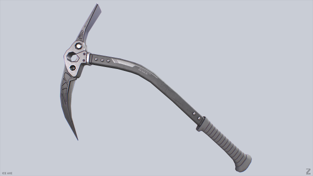 Ice axe 3D Model .c4d .max .obj .3ds .fbx .stl .blend 