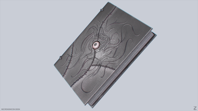 Necronomicon book 3D 模型 .c4d .max .obj .3ds .fbx .stl .blend 