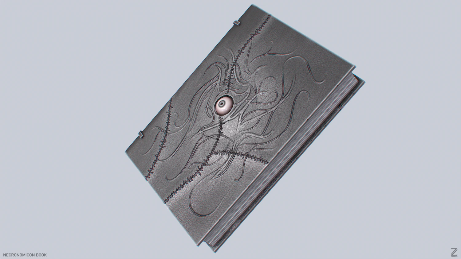 Necronomicon book 3D Model .c4d .max .obj .3ds .fbx .stl .blend 