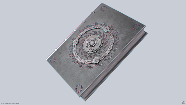 Necronomicon book 3D Model .c4d .max .obj .3ds .fbx .stl .blend 