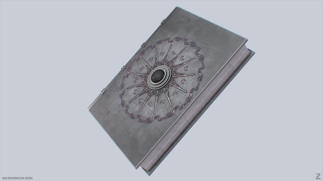 Necronomicon book 3D Модель .c4d .max .obj .3ds .fbx .stl .blend 