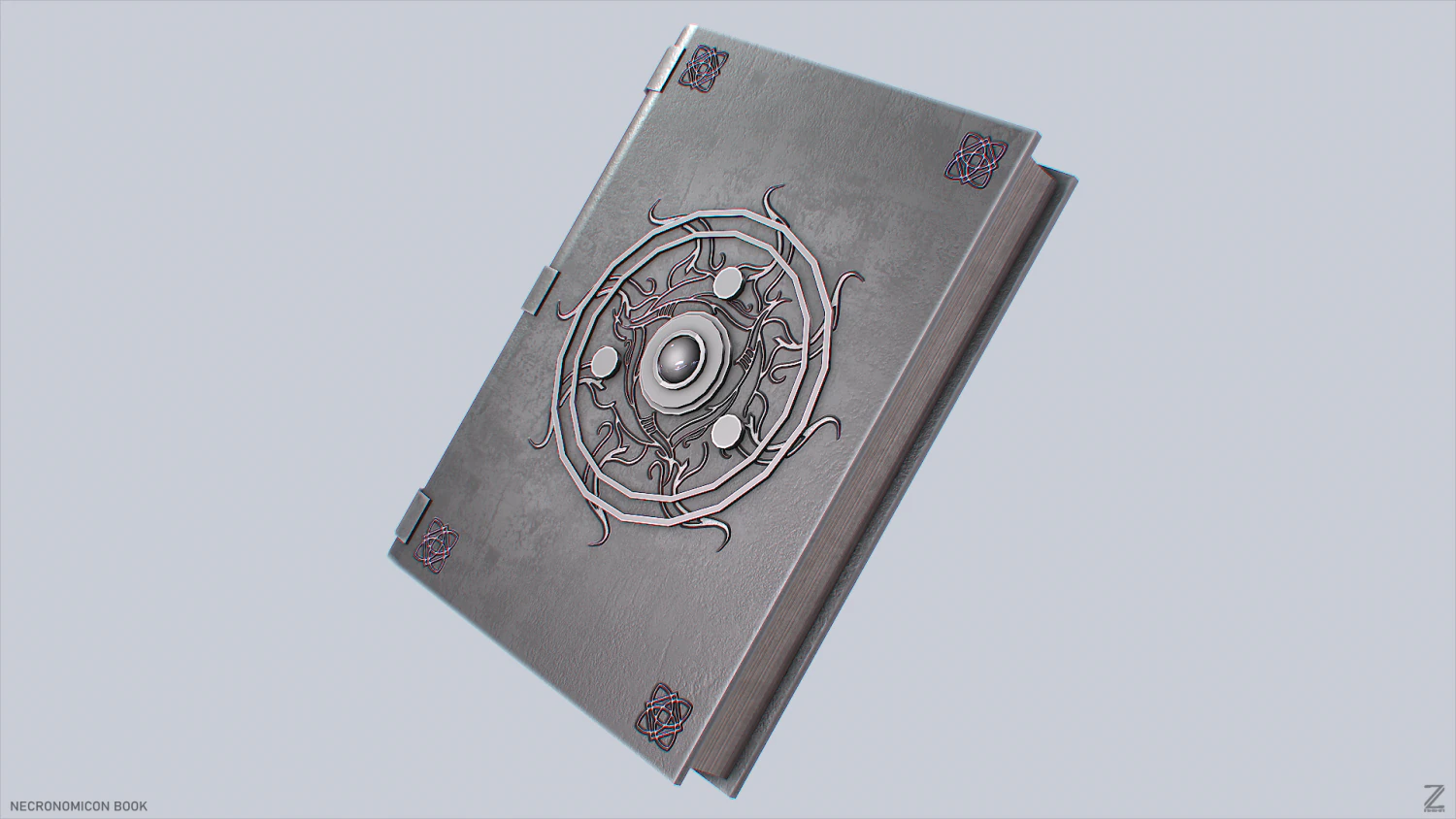Necronomicon book 3D Model .c4d .max .obj .3ds .fbx .stl .blend 