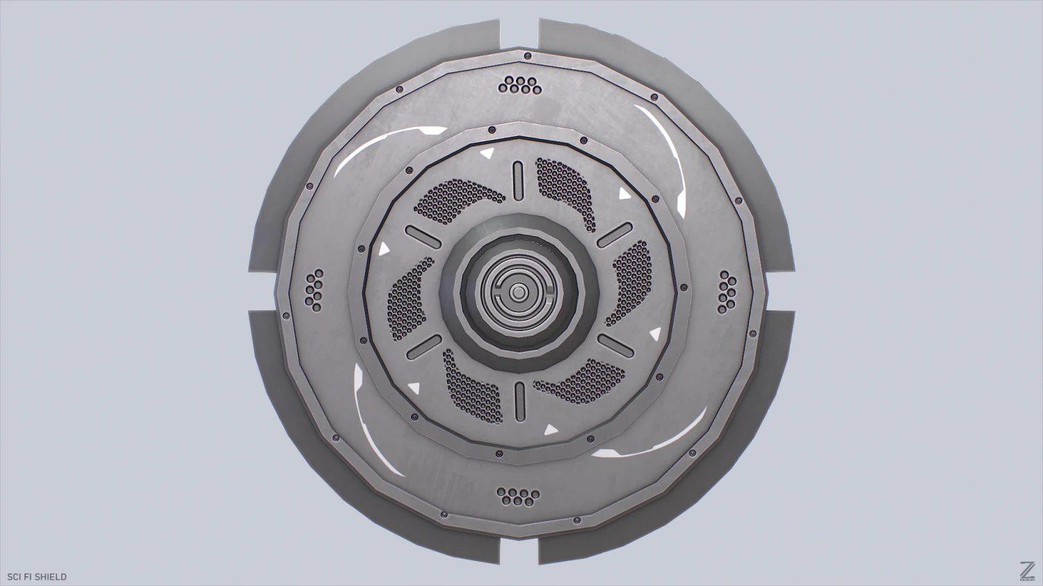 Scudo di fantascienza Modello 3D .c4d .max .obj .3ds .fbx .stl .blend 