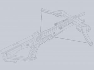 Scifi crossbow 3D 모델
