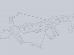 Scifi crossbow 3Dモデル