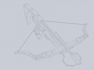 Scifi crossbow 3Dモデル