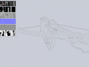 Scifi crossbow 3D Model