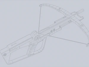 Scifi crossbow 3D Model