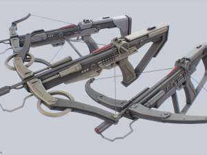 Scifi crossbow collection 3D Модель