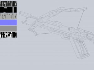 Scifi crossbow collection 3D 모델