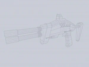 Buitenaardse blaster 3D Model