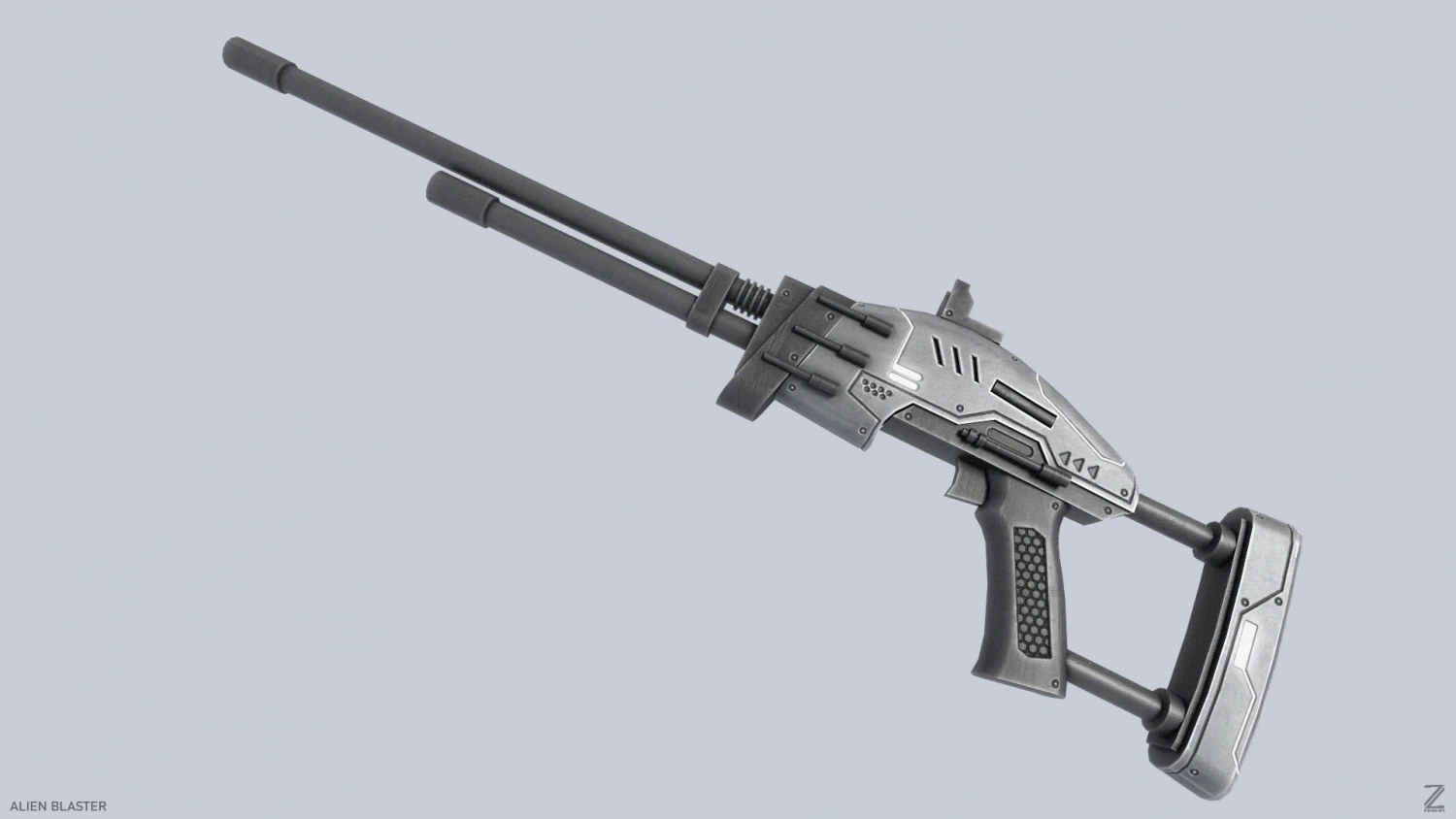 Blaster alieno Modello 3D .c4d .max .obj .3ds .fbx .stl .blend