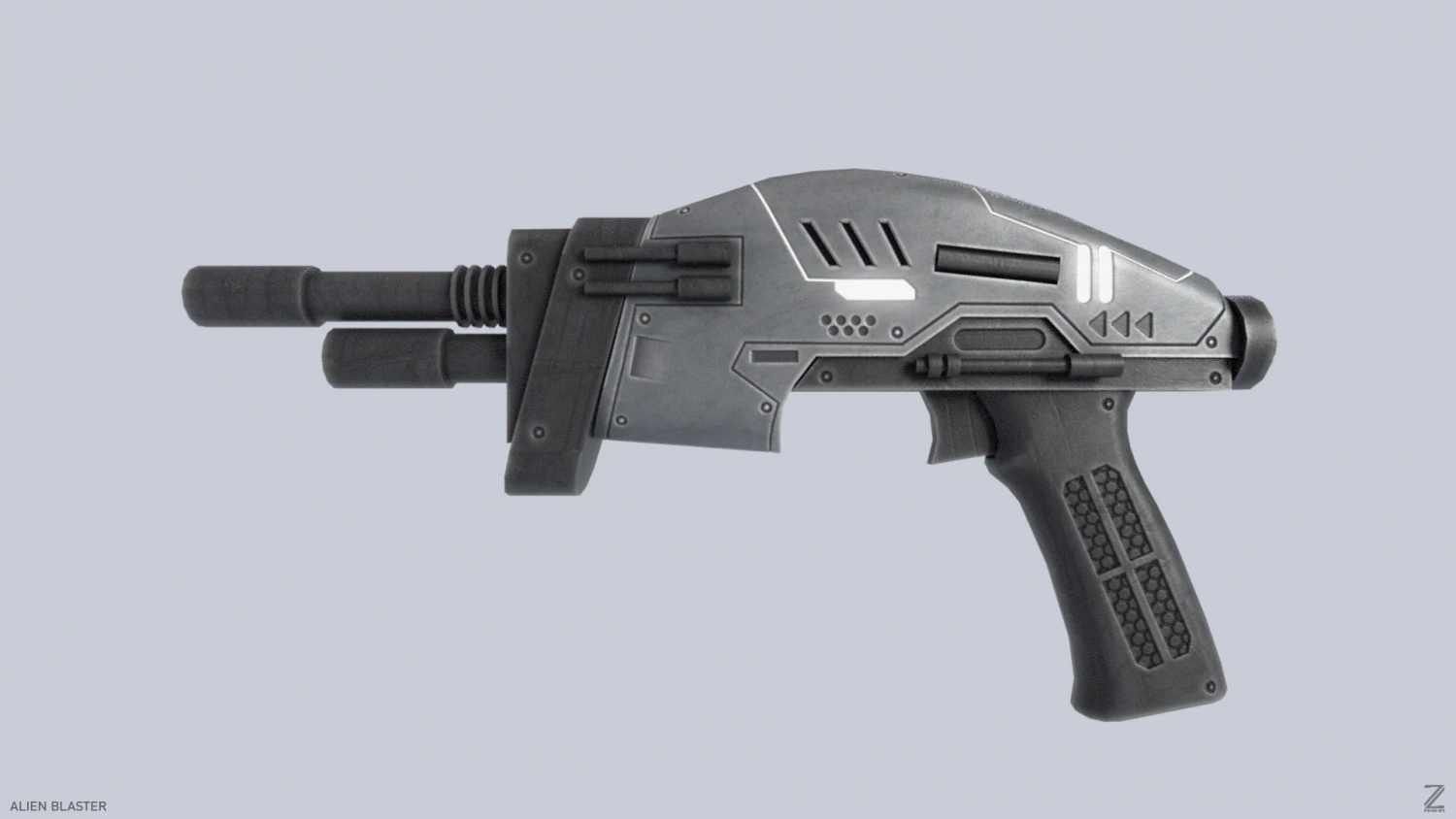 Blaster alieno Modello 3D .c4d .max .obj .3ds .fbx .stl .blend 