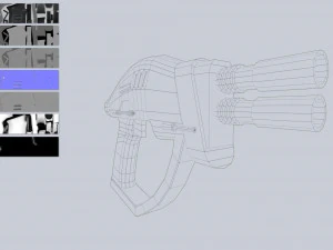 Collezione di blaster alieni Modello 3D